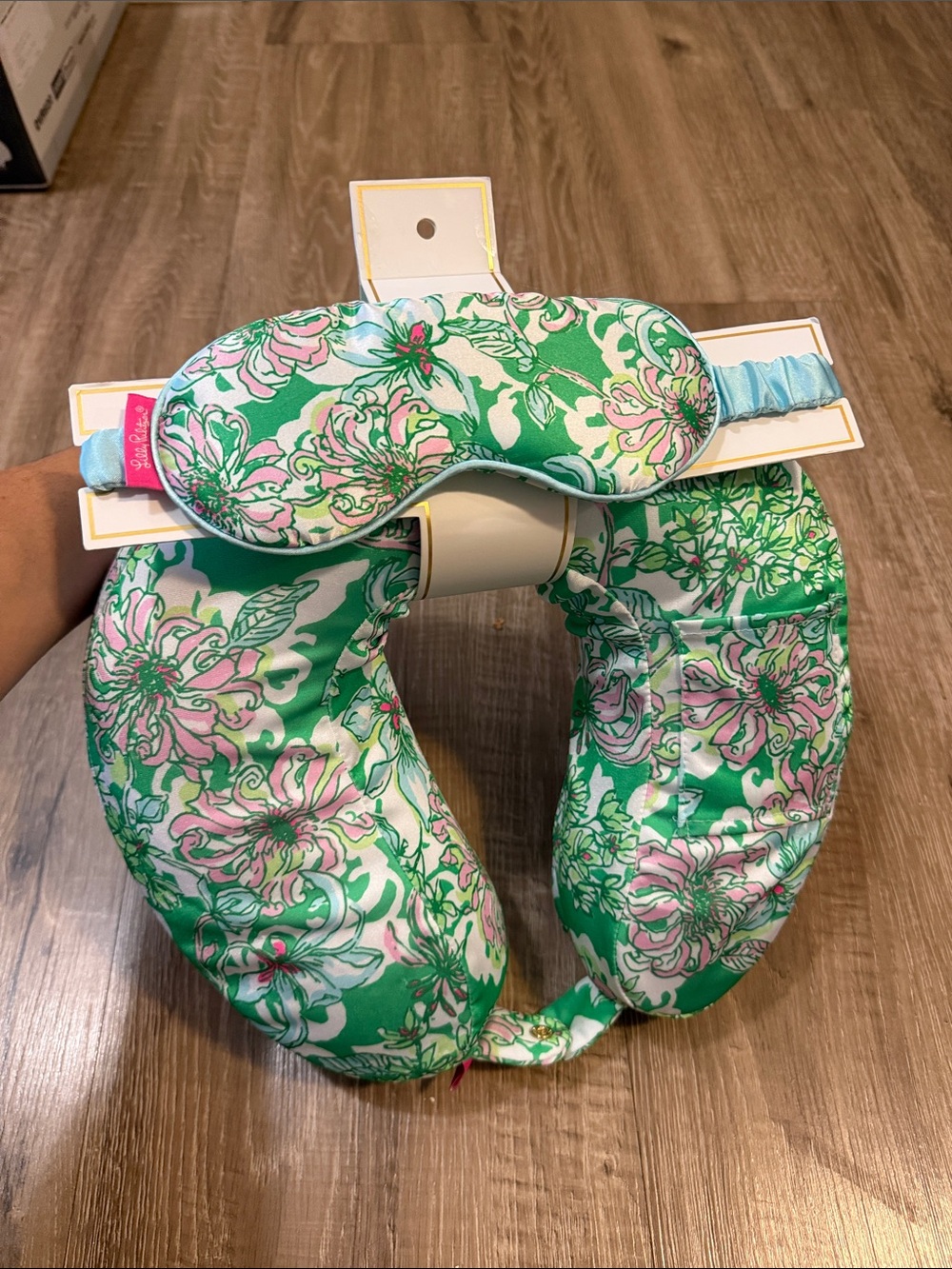 Lilly Pulitzer Neck Pillow with Eye Mask